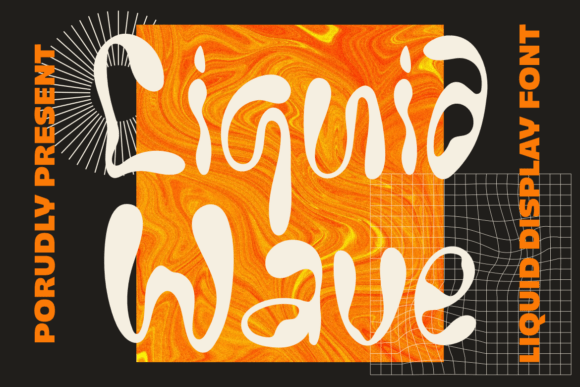 Liquid Wave: A Dynamic Display Font for Creative Impact